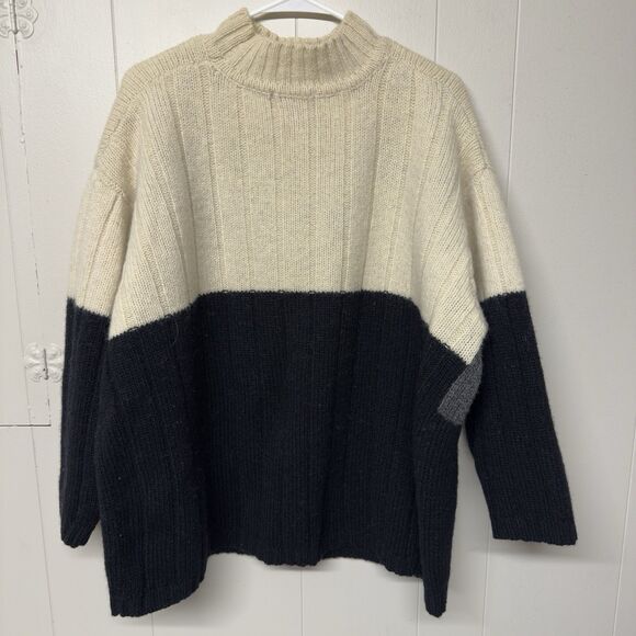 VENEZIA JEANS Nordic Snowflake Pattern 100% Wool Sweater Women 22/24 EUC - Picture 11 of 11